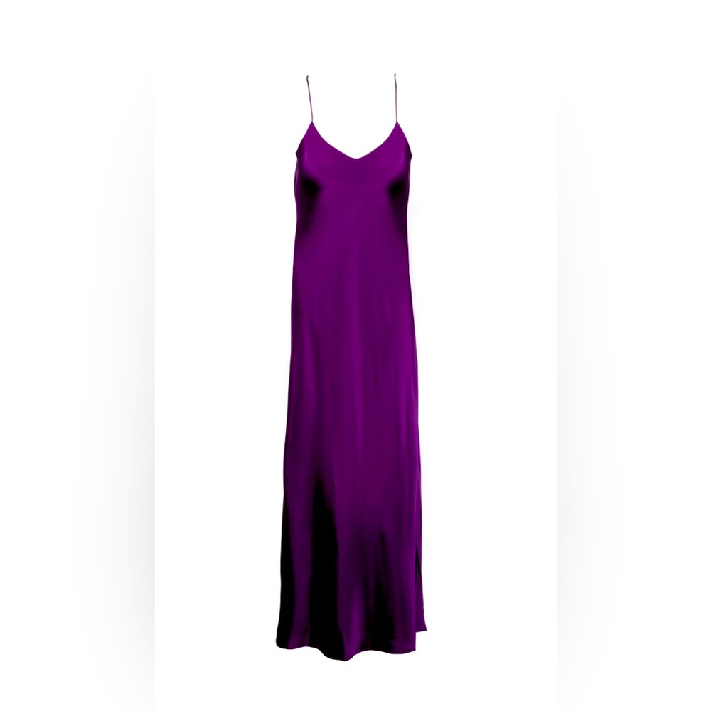 Dannijo Wine Midi Bias Slip Dress